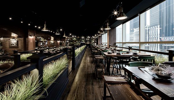工業風合肥餐飲店面設計效果圖