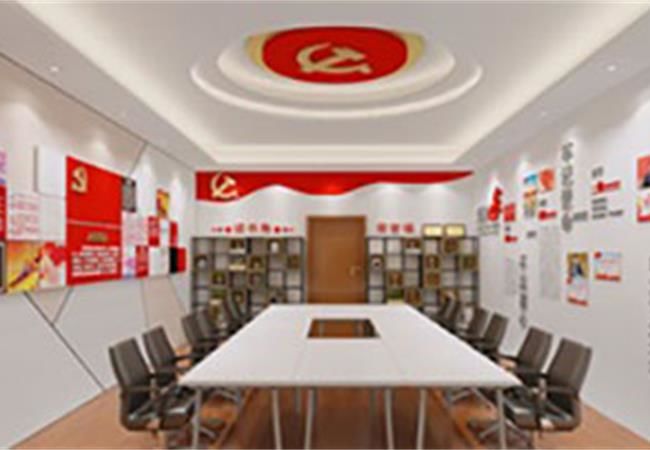 企業黨建館裝修設計是展現黨建工作中的重要環節
