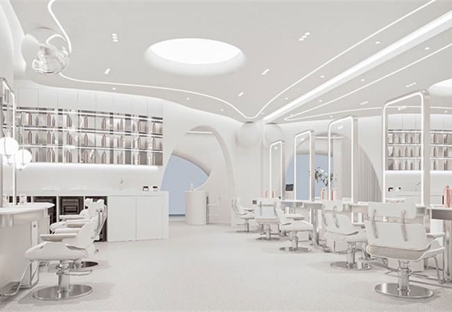 合肥美容美發店裝修案例|平靜留白空間里窺見美意